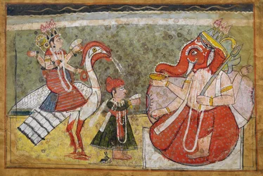 Inde, peinture miniature sur papier